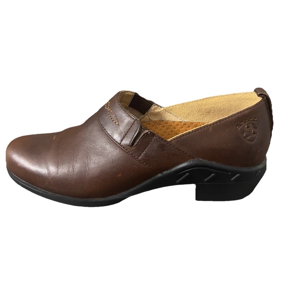 Ariat Slip On Western Paddock Clogs Loafers Women 6 Brown Clogs Shoes 52326